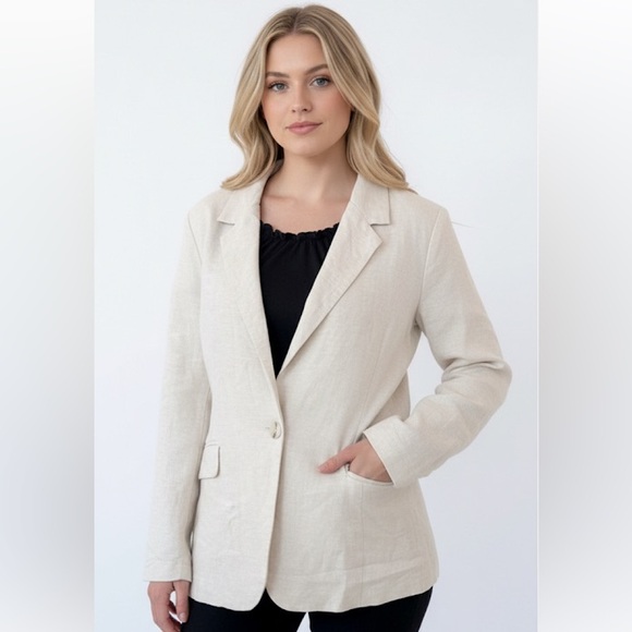 Fore Jackets & Blazers - Fore Women's Cream linen blend Blazer size small